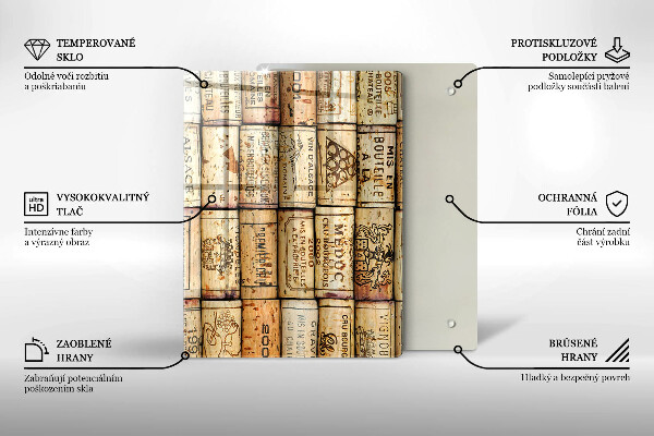 Deska kuchenna szklana Łagodne linie abstrakcja