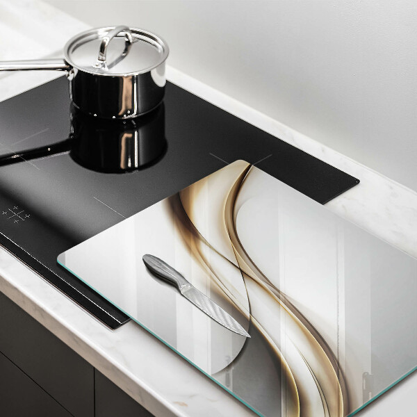 Deska kuchenna szklana Łagodne linie abstrakcja