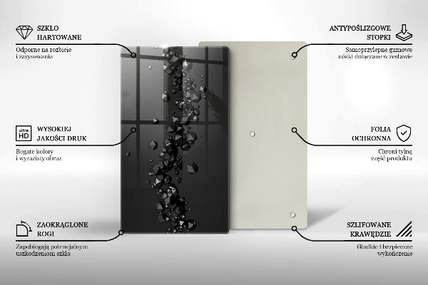 Deska kuchenna szklana Kształty 3D abstrakcja