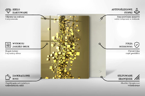 Deska kuchenna szklana Kształty 3D abstrakcja