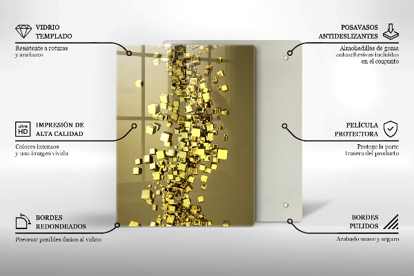 Deska kuchenna szklana Kształty 3D abstrakcja