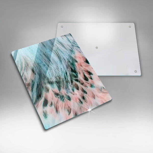 Deska kuchenna szklana Boho ptasie pióra