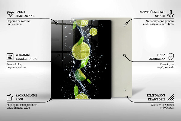 Deska kuchenna szklana Boho ptasie pióra