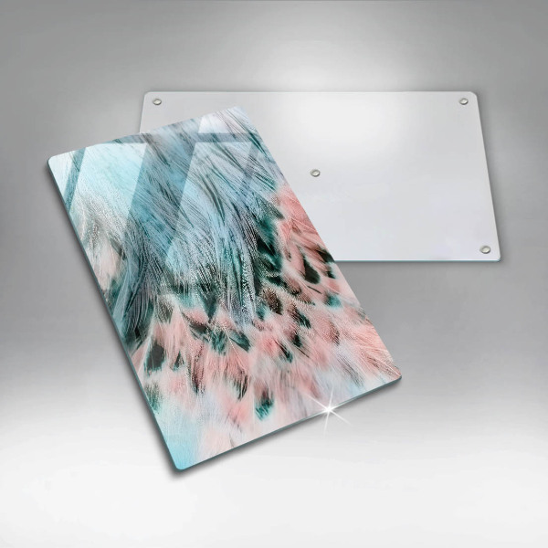 Deska kuchenna szklana Boho ptasie pióra