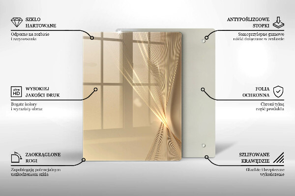 Deska kuchenna szklana Abstrakcja czarna masa
