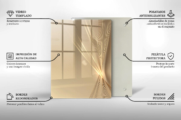 Deska kuchenna szklana Abstrakcja czarna masa