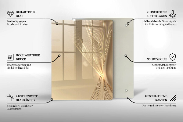 Deska kuchenna szklana Abstrakcja czarna masa