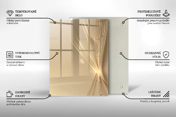 Deska kuchenna szklana Abstrakcja czarna masa