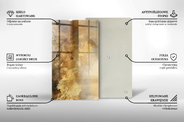 Deska kuchenna szklana Bogata tekstura