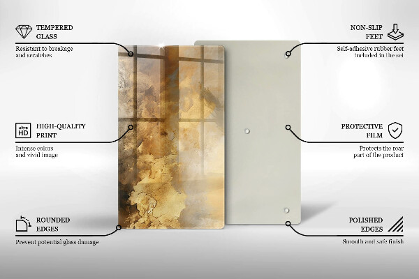 Deska kuchenna szklana Bogata tekstura
