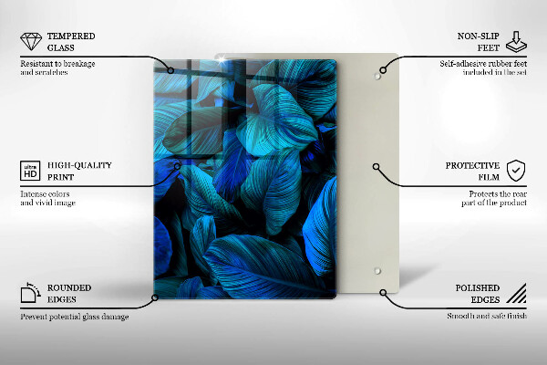 Deska kuchenna szklana Jasna struktura drewna
