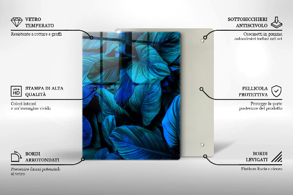 Deska kuchenna szklana Jasna struktura drewna