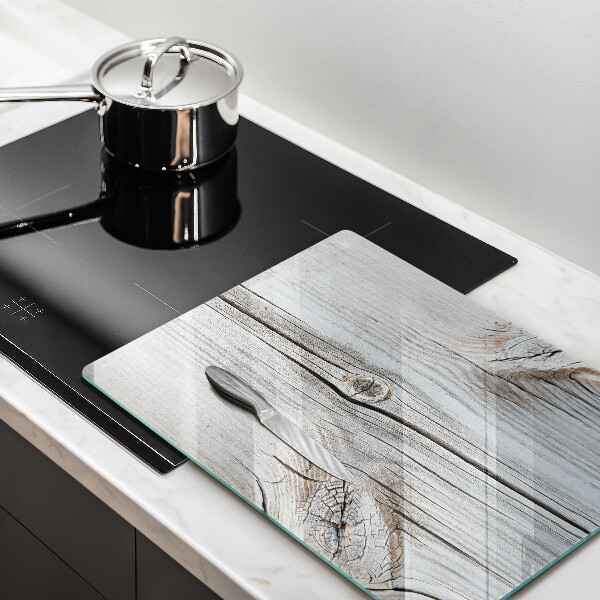 Deska kuchenna szklana Jasna struktura drewna