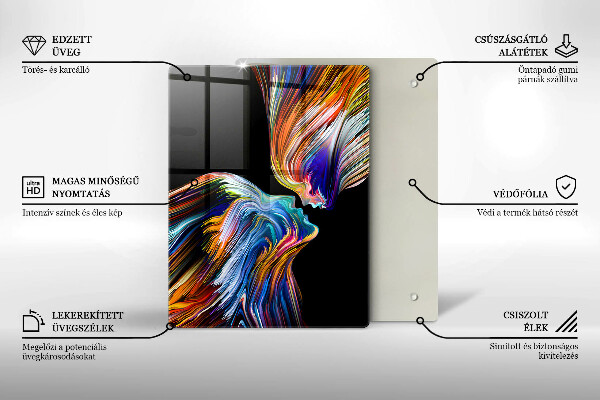 Deska kuchenna szklana Błękitne kwiaty