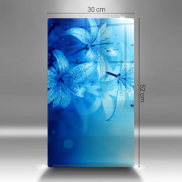 Deska kuchenna szklana Błękitne kwiaty
