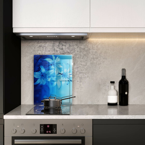 Deska kuchenna szklana Błękitne kwiaty