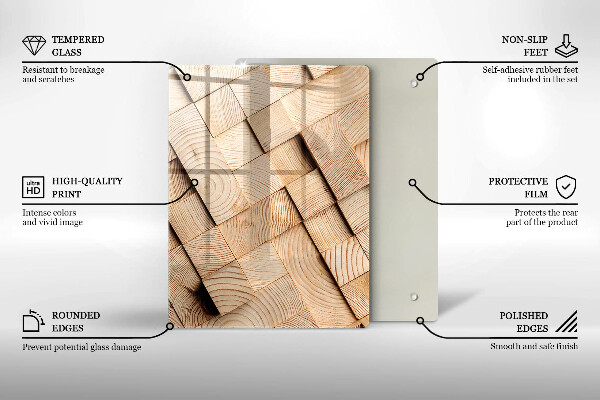 Deska kuchenna szklana Abstrakcyjne fale