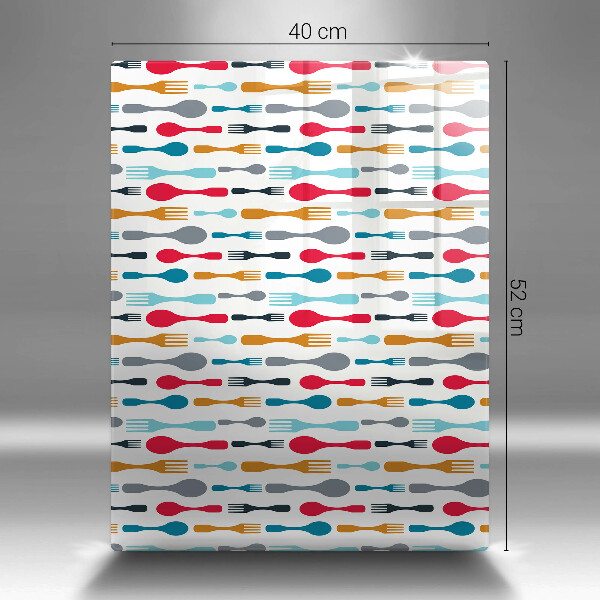 Deska kuchenna szklana Ilustracja łyżki