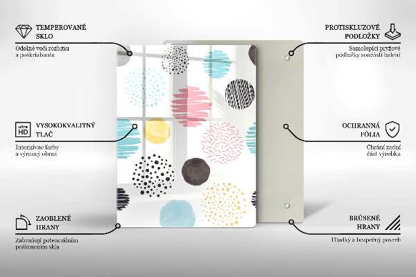 Deska kuchenna szklana Ilustracja łyżki