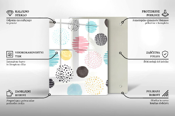 Deska kuchenna szklana Ilustracja łyżki