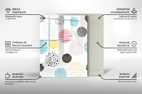 Deska kuchenna szklana Ilustracja łyżki