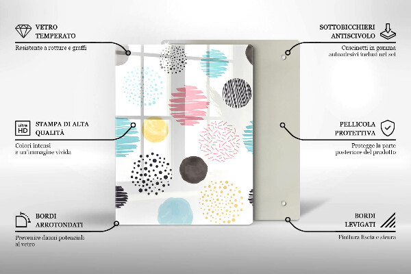 Deska kuchenna szklana Ilustracja łyżki