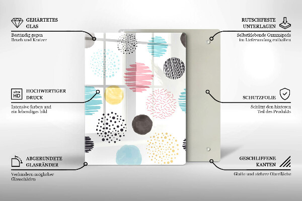 Deska kuchenna szklana Ilustracja łyżki