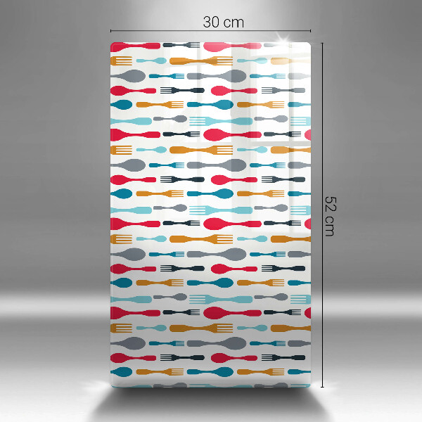 Deska kuchenna szklana Ilustracja łyżki