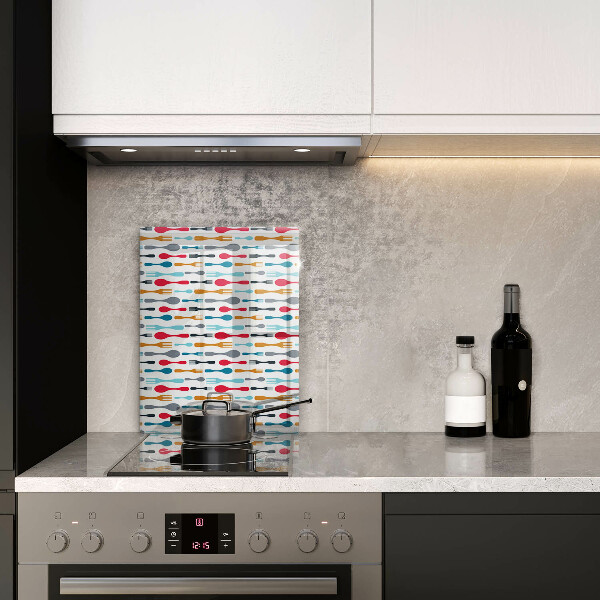 Deska kuchenna szklana Ilustracja łyżki