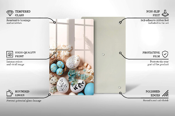 Deska kuchenna szklana Ozdoby wielkanocne