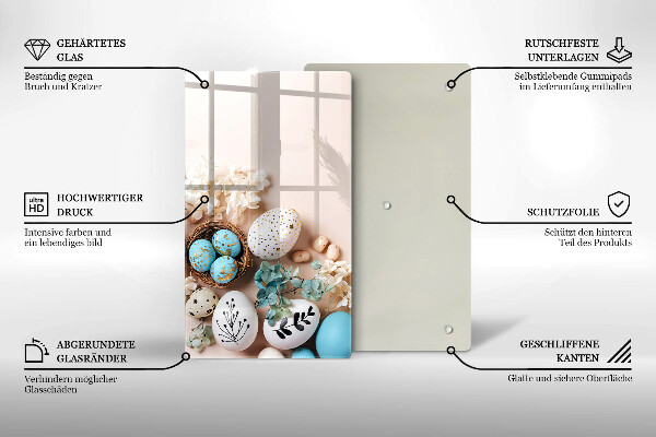 Deska kuchenna szklana Ozdoby wielkanocne