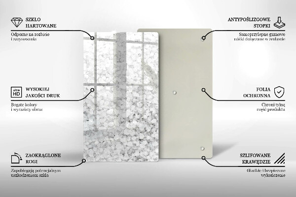 Deska kuchenna szklana Kryształy soli