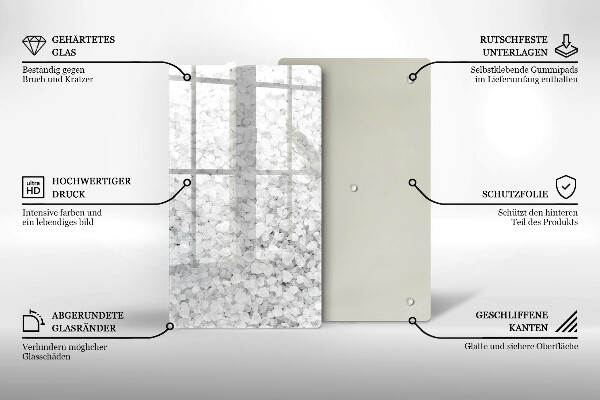 Deska kuchenna szklana Kryształy soli