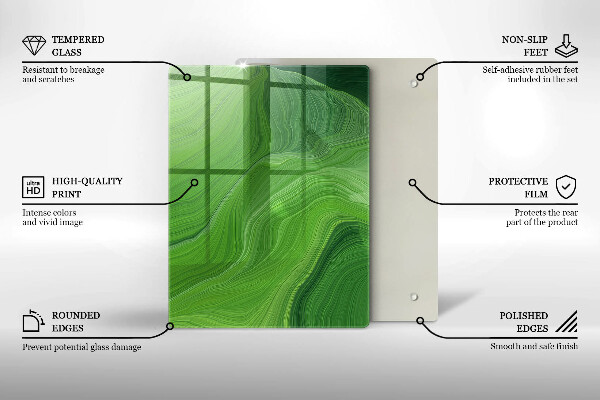 Deska kuchenna szklana Kryształy soli