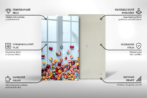 Deska kuchenna szklana Kolorowe cukierki