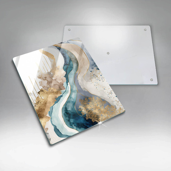 Deska kuchenna szklana Kolorowy marmur