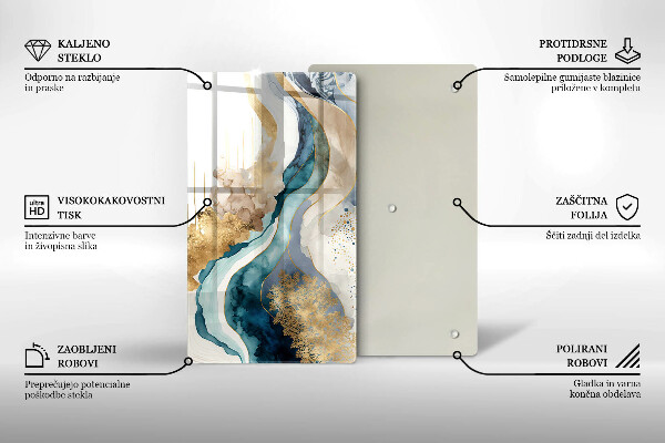 Deska kuchenna szklana Kolorowy marmur