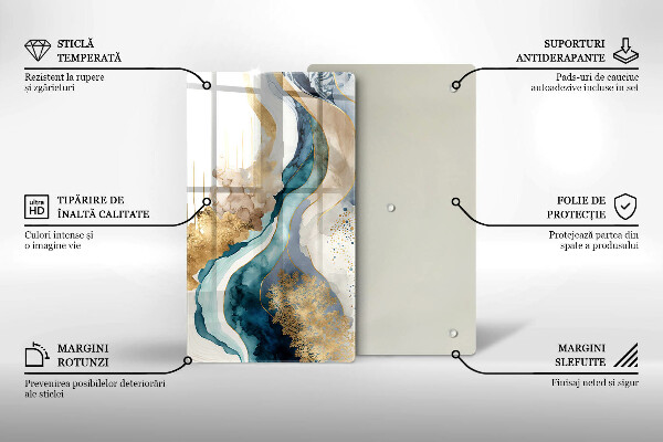 Deska kuchenna szklana Kolorowy marmur