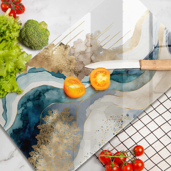 Deska kuchenna szklana Kolorowy marmur