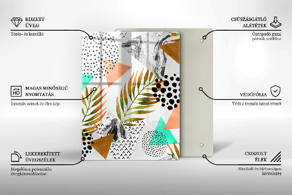 Deska kuchenna szklana Niebiesko-złoty marmur