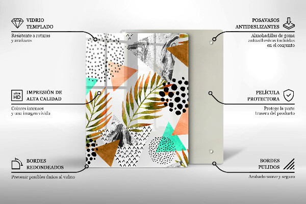 Deska kuchenna szklana Niebiesko-złoty marmur
