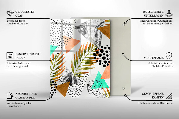Deska kuchenna szklana Niebiesko-złoty marmur