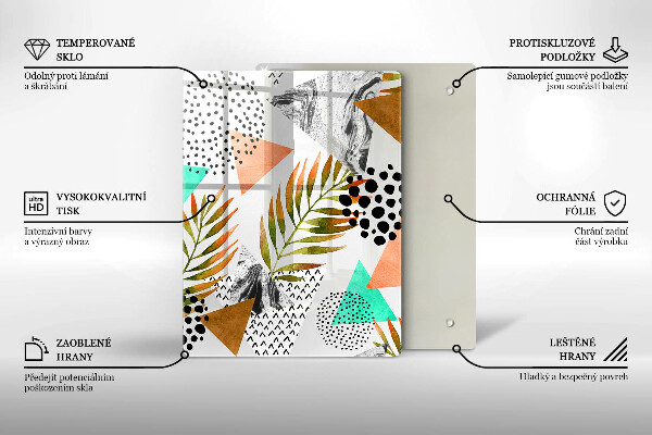 Deska kuchenna szklana Niebiesko-złoty marmur