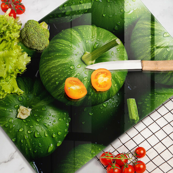 Deska kuchenna szklana Zielone dynie