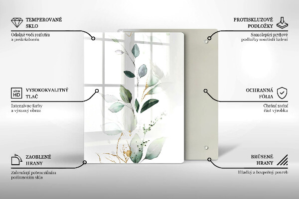 Deska kuchenna szklana Zielone dynie