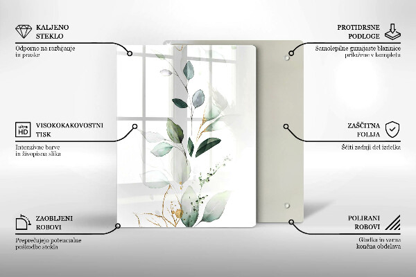 Deska kuchenna szklana Zielone dynie