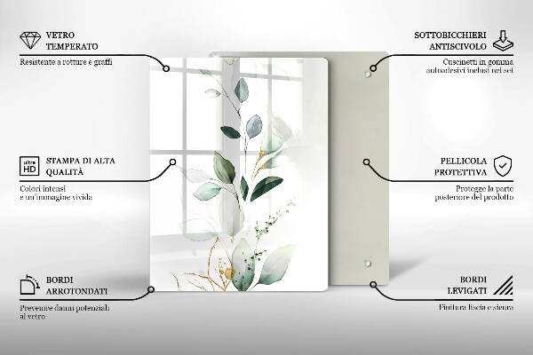 Deska kuchenna szklana Zielone dynie