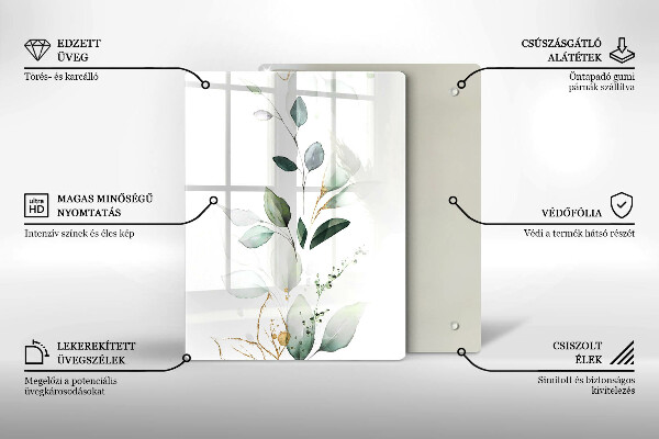 Deska kuchenna szklana Zielone dynie