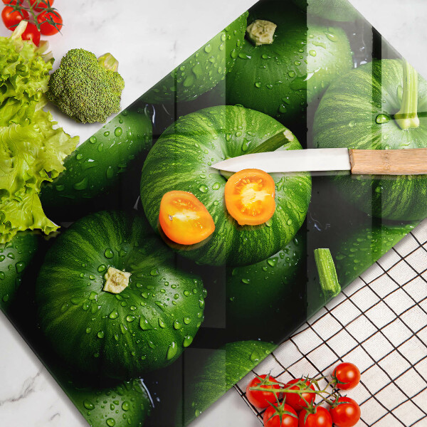 Deska kuchenna szklana Zielone dynie