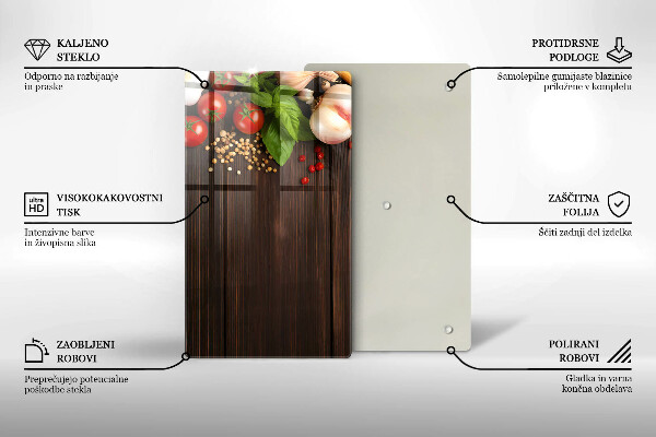 Deska kuchenna szklana Warzywa na stole